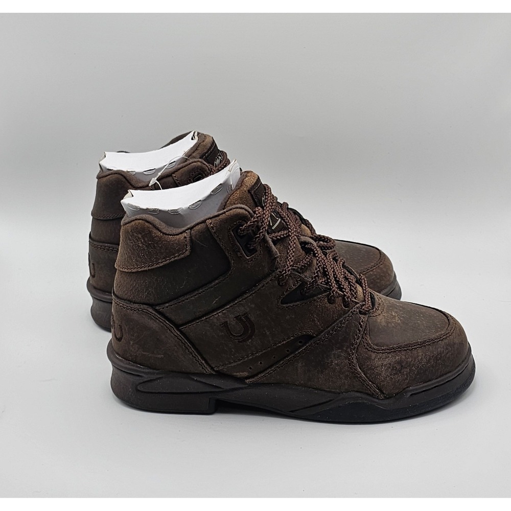 Roper Horseshoe Boots Women's Size 6 Brown Lace Up Leather